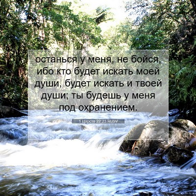 Picture 07 - 1 Царств 22:23 RUSV - останься у меня, не бойся, - Bible Verse Picture