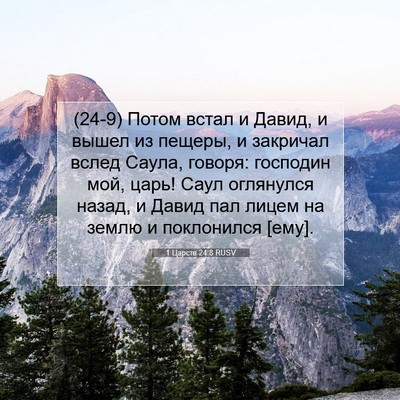 Picture 07 - 1 Царств 24:8 RUSV - (24-9) Потом встал и Давид, и - Bible Verse Picture