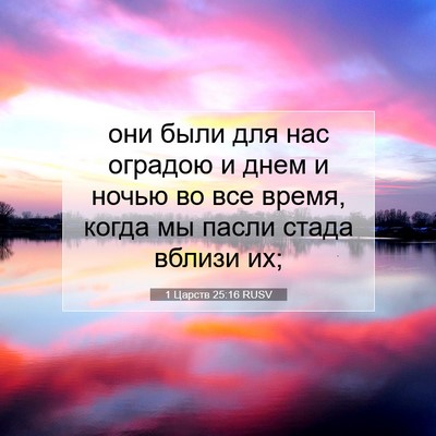 Picture 07 - 1 Царств 25:16 RUSV - они были для нас оградою и - Bible Verse Picture