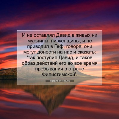 Picture 07 - 1 Царств 27:11 RUSV - И не оставлял Давид в живых - Bible Verse Picture