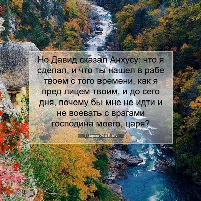Picture 07 - 1 Царств 29:8 RUSV - Но Давид сказал Анхусу: что - Bible Verse Picture