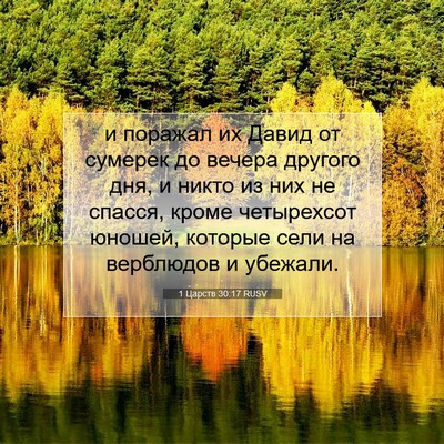Picture 07 - 1 Царств 30:17 RUSV - и поражал их Давид от - Bible Verse Picture