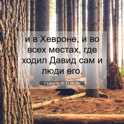 Picture 07 - 1 Царств 30:31 RUSV - и в Хевроне, и во всех - Bible Verse Picture