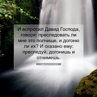 Picture 07 - 1 Царств 30:8 RUSV - И вопросил Давид Господа, - Bible Verse Picture