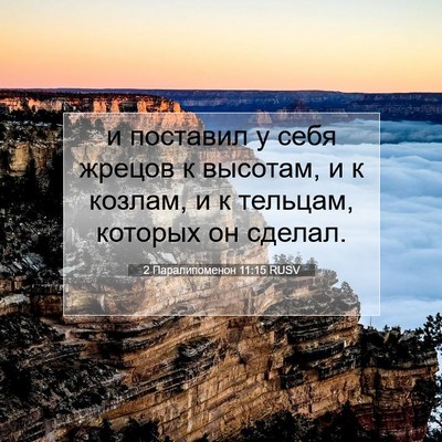 Picture 07 - 2 Паралипоменон 11:15 RUSV - и поставил у себя жрецов к - Bible Verse Picture