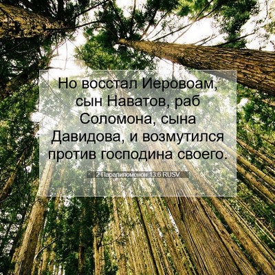 Picture 07 - 2 Паралипоменон 13:6 RUSV - Но восстал Иеровоам, сын - Bible Verse Picture
