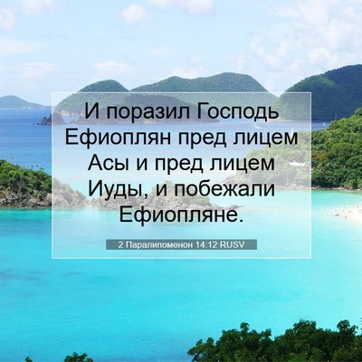 Picture 07 - 2 Паралипоменон 14:12 RUSV - И поразил Господь Ефиоплян - Bible Verse Picture
