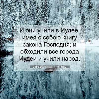 Picture 07 - 2 Паралипоменон 17:9 RUSV - И они учили в Иудее, имея с - Bible Verse Picture