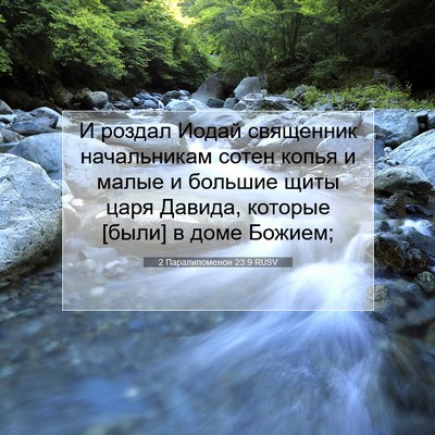 Picture 07 - 2 Паралипоменон 23:9 RUSV - И роздал Иодай священник - Bible Verse Picture