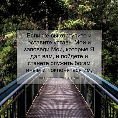 Picture 07 - 2 Паралипоменон 7:19 RUSV - Если же вы отступите и - Bible Verse Picture