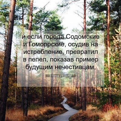 Picture 07 - 2 Петра 2:6 RUSV - и если города Содомские и - Bible Verse Picture