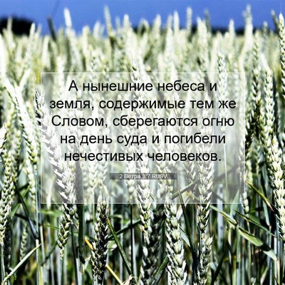 Picture 07 - 2 Петра 3:7 RUSV - А нынешние небеса и земля, - Bible Verse Picture