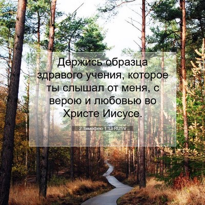Picture 07 - 2 Тимофею 1:13 RUSV - Держись образца здравого - Bible Verse Picture