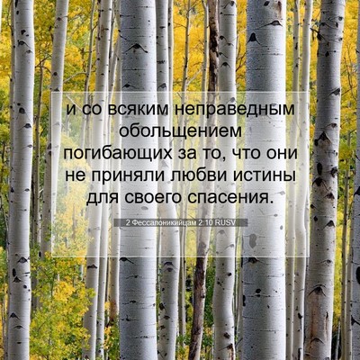 Picture 07 - 2 Фессалоникийцам 2:10 RUSV - и со всяким неправедным - Bible Verse Picture