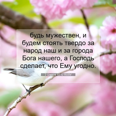 Picture 07 - 2 Царств 10:12 RUSV - будь мужествен, и будем - Bible Verse Picture