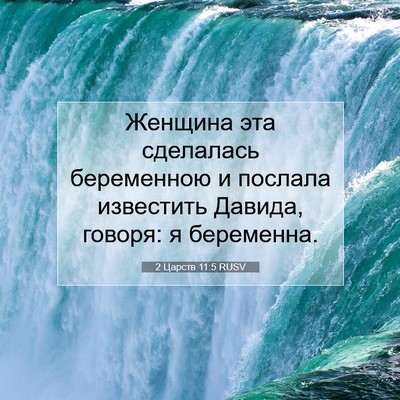 Picture 07 - 2 Царств 11:5 RUSV - Женщина эта сделалась - Bible Verse Picture