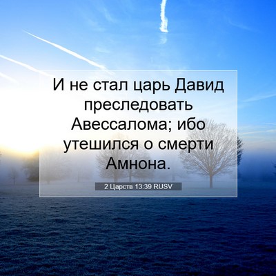 Picture 07 - 2 Царств 13:39 RUSV - И не стал царь Давид - Bible Verse Picture