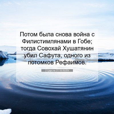 Picture 07 - 2 Царств 21:18 RUSV - Потом была снова война с - Bible Verse Picture
