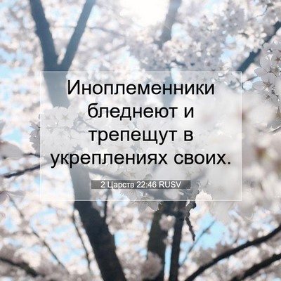 Picture 07 - 2 Царств 22:46 RUSV - Иноплеменники бледнеют и - Bible Verse Picture