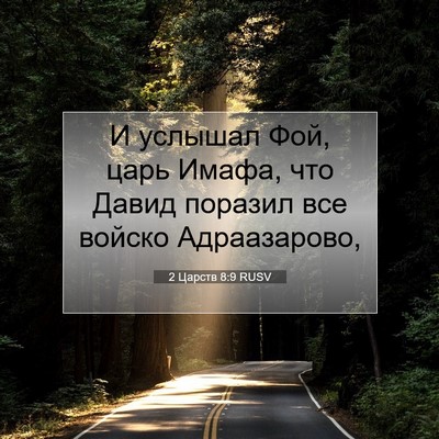 Picture 07 - 2 Царств 8:9 RUSV - И услышал Фой, царь Имафа, - Bible Verse Picture