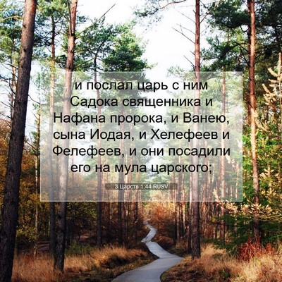 Picture 07 - 3 Царств 1:44 RUSV - и послал царь с ним Садока - Bible Verse Picture