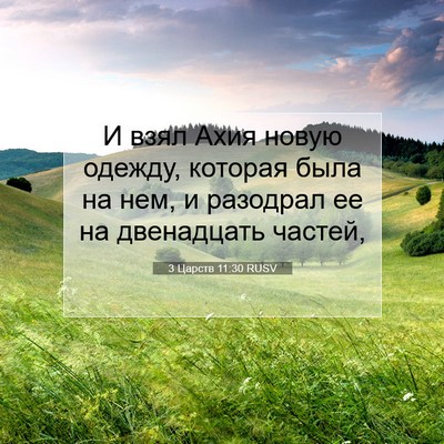 Picture 07 - 3 Царств 11:30 RUSV - И взял Ахия новую одежду, - Bible Verse Picture