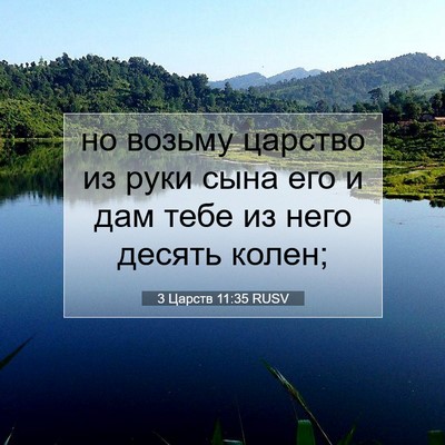Picture 07 - 3 Царств 11:35 RUSV - но возьму царство из руки - Bible Verse Picture