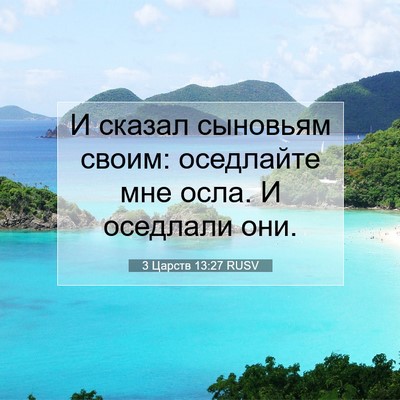 Picture 07 - 3 Царств 13:27 RUSV - И сказал сыновьям своим: - Bible Verse Picture