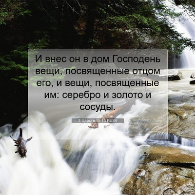 Picture 07 - 3 Царств 15:15 RUSV - И внес он в дом Господень - Bible Verse Picture