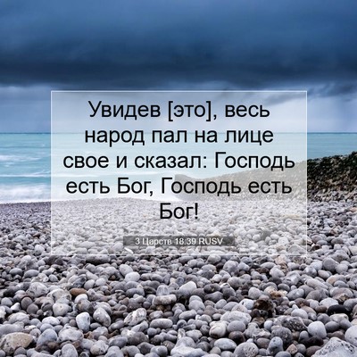 Picture 07 - 3 Царств 18:39 RUSV - Увидев [это], весь народ пал - Bible Verse Picture