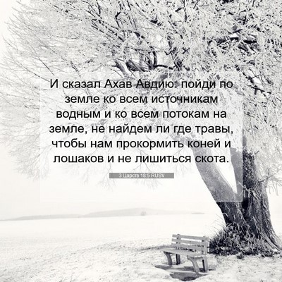 Picture 07 - 3 Царств 18:5 RUSV - И сказал Ахав Авдию: пойди - Bible Verse Picture