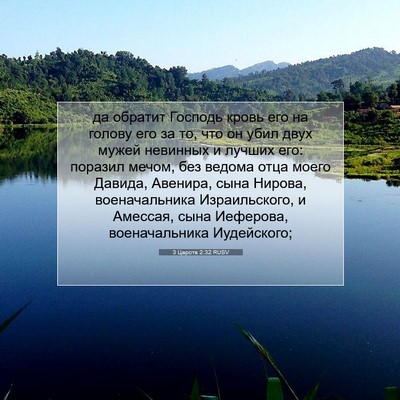 Picture 07 - 3 Царств 2:32 RUSV - да обратит Господь кровь - Bible Verse Picture