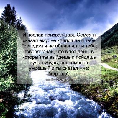 Picture 07 - 3 Царств 2:42 RUSV - И послав призвал царь - Bible Verse Picture