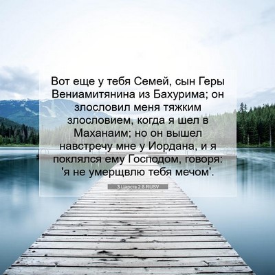 Picture 07 - 3 Царств 2:8 RUSV - Вот еще у тебя Семей, сын - Bible Verse Picture