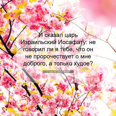 Picture 07 - 3 Царств 22:18 RUSV - И сказал царь Израильский - Bible Verse Picture