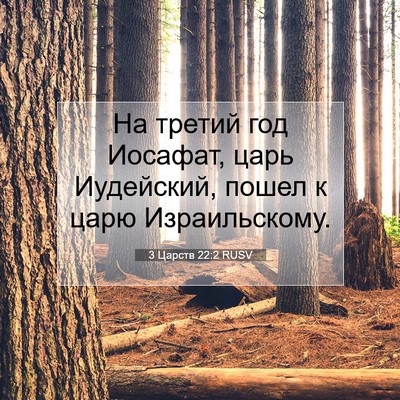 Picture 07 - 3 Царств 22:2 RUSV - На третий год Иосафат, царь - Bible Verse Picture