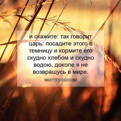Picture 07 - 3 Царств 22:27 RUSV - и скажите: так говорит - Bible Verse Picture