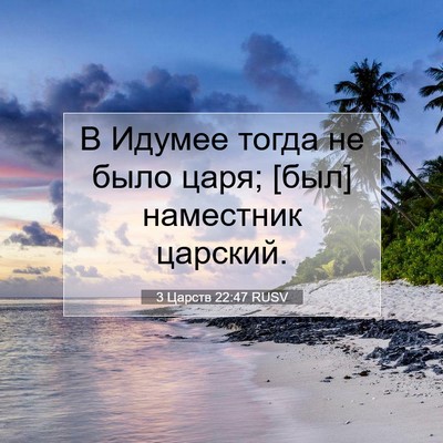 Picture 07 - 3 Царств 22:47 RUSV - В Идумее тогда не было - Bible Verse Picture