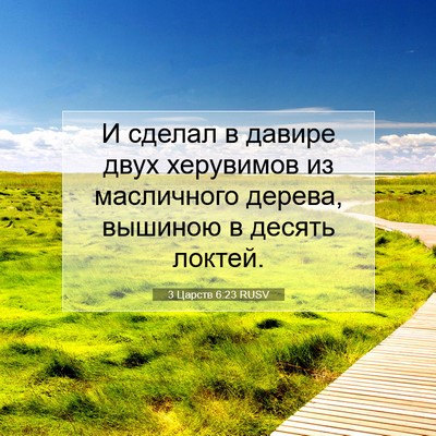 Picture 07 - 3 Царств 6:23 RUSV - И сделал в давире двух - Bible Verse Picture