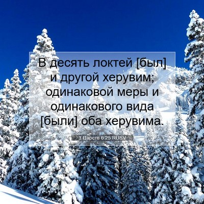 Picture 07 - 3 Царств 6:25 RUSV - В десять локтей [был] и - Bible Verse Picture
