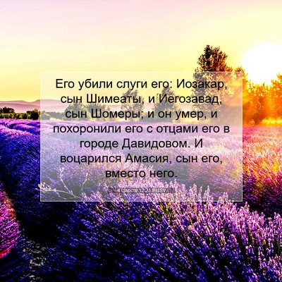 Picture 07 - 4 Царств 12:21 RUSV - Его убили слуги его: - Bible Verse Picture