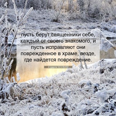 Picture 07 - 4 Царств 12:5 RUSV - пусть берут священники - Bible Verse Picture