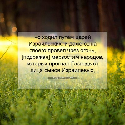 Picture 07 - 4 Царств 16:3 RUSV - но ходил путем царей - Bible Verse Picture