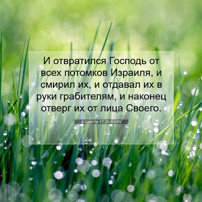 Picture 07 - 4 Царств 17:20 RUSV - И отвратился Господь от - Bible Verse Picture