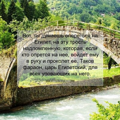 Picture 07 - 4 Царств 18:21 RUSV - Вот, ты думаешь опереться - Bible Verse Picture
