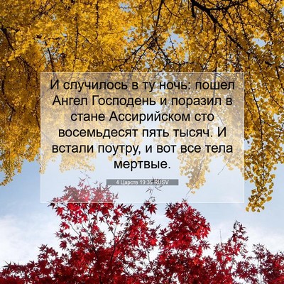 Picture 07 - 4 Царств 19:35 RUSV - И случилось в ту ночь: - Bible Verse Picture