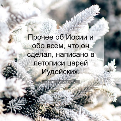 Picture 07 - 4 Царств 23:28 RUSV - Прочее об Иосии и обо всем, - Bible Verse Picture