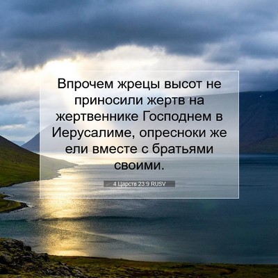 Picture 07 - 4 Царств 23:9 RUSV - Впрочем жрецы высот не - Bible Verse Picture