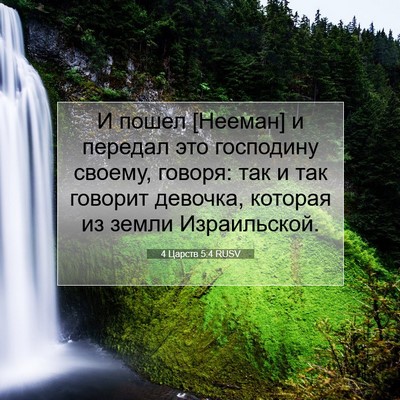 Picture 07 - 4 Царств 5:4 RUSV - И пошел [Нееман] и передал - Bible Verse Picture