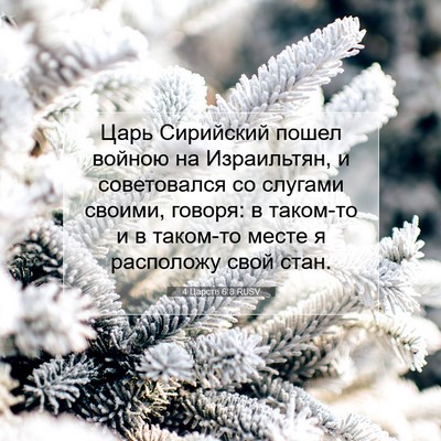 Picture 07 - 4 Царств 6:8 RUSV - Царь Сирийский пошел - Bible Verse Picture